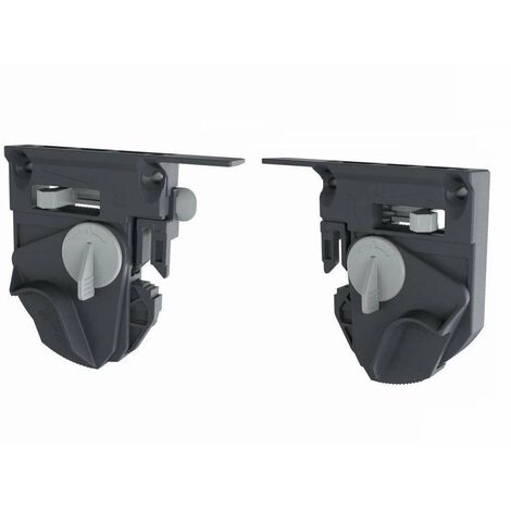 2x clip coulisse à billes de tiroir quadro 4D gauche + droit connecteur plastique rail meuble cuisine (1/3)