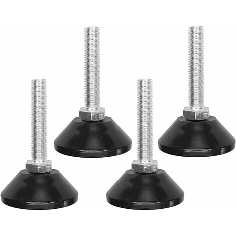 4x Pied réglable ajustable M8 x 40 mm acier inox vérin vis réglage poussoir  butée