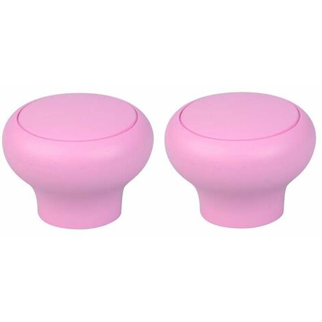 2x Bouton de meuble plastique diamètre extérieur 45mm hauteur 33mm Porte Poignée Commode Etagère Cuisine Salle de bain Chambre Enfant Fille Garçon Armoire, rose (1/3)