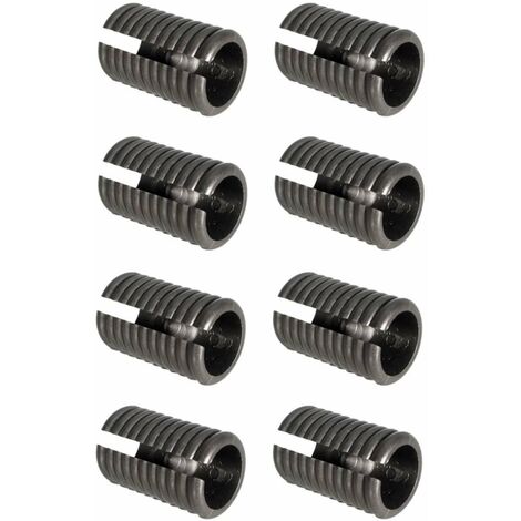 8x Patin antiderapant Embout de tube rond anti glissement pied de meuble en plastique noir à enfoncer Chaise Table Fauteuil Protection Sol Parquet, 28 - 30mm