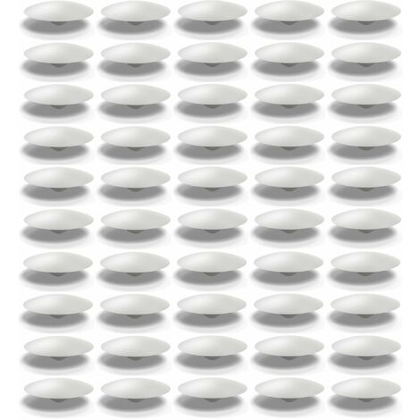 50x Cache trou bouchon plastique Ø intérieur 4,20mm Ø extérieur 17mm Protection Trou Meuble Mur Cloison Plafond Capuchon Vis , blanc