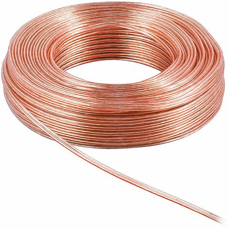 Câble électrique 2x 0,5mm² rouge blanc 20AWG cuivre longueur 5 mètres bande LED enceinte haut parleur