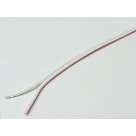Câble électrique 2x 0,5mm² rouge blanc 20AWG cuivre longueur 5 mètres bande LED enceinte haut parleur