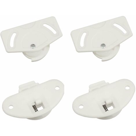 Cyclingcolors – Garniture complète pour porte coulissante – Monture et guide en plastique – Capacité de charge 15 kg – Couleur blanc