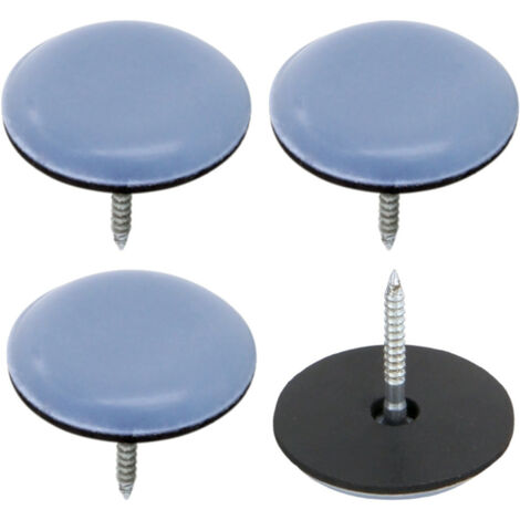 Cyclingcolors – Lot de 4 patins glisseurs Téflon 50 mm – À clouer pour protection sol – Réduction des frottements pour meubles – Idéal pour chaises et tables