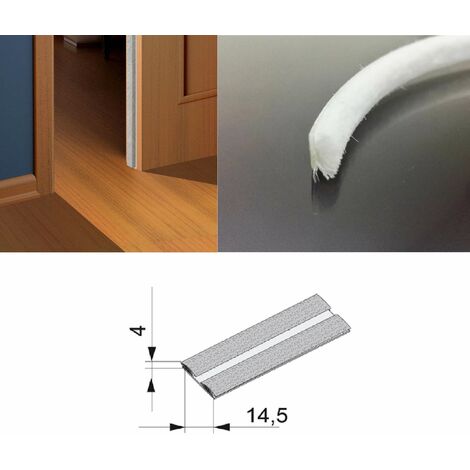 Bande D'Étanchéité 10 M Avec Brosse - 5 Mm X 12 Mm - Anti-Poussière, Coupe-Vent, Insonorisante Pour Portes Coulissantes Et Battantes
