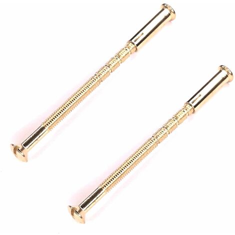 Cyclingcolors – Lot de 2 vis relieuse M4 sécables 35 à 65mm – Laitonné pour assemblage de meubles – Pour bois dur et teck