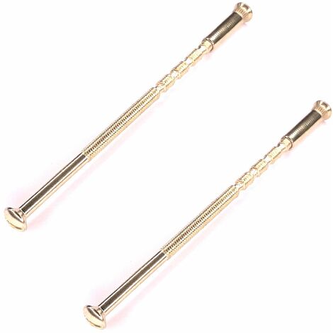Cyclingcolors – Lot de 2 vis relieuse antivol M4 sécables 60 à 95mm – Finition laitonnée pour assemblage meubles – Usage professionnel