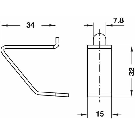 8x taquet aluminium doré étagère pour crémaillère support fixation