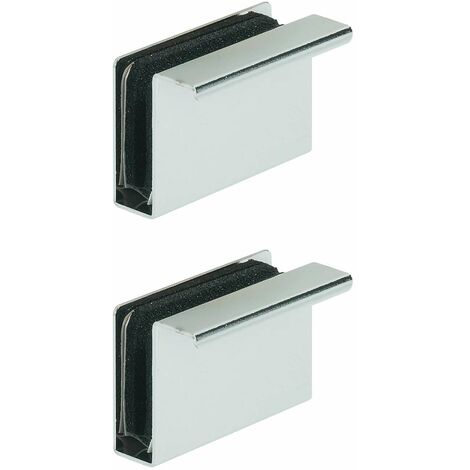 Cyclingcolors – Contre-pièce pour loqueteau magnétique à pression – Acier avec mousse autocollante – Dimensions 40 x 23mm – Finition chrome pour porte en verre
