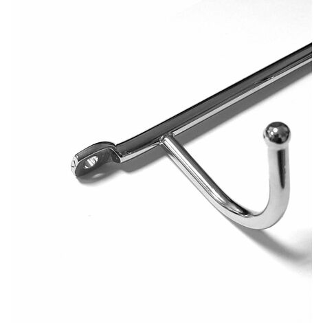 5 Crochets En J Acier Inox – Universels, Pour Suspendre Manteaux, Chapeaux, Sacs Dans Les Placards