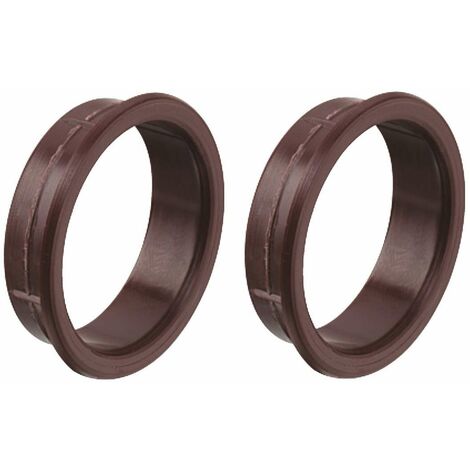 Lot De 2 Anneaux D'aération Ronds En Delrin Noir - Ø49mm - Pour Camping-car, Caravane, Meuble - À Encastrer Avec Bord De Recouvrement
