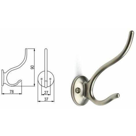 Baldwin 6986-150-KN demi-paire écusson nickel satiné bouton