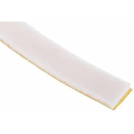 Bande d'étanchéité adhésive autocollante en polypropylène de haute qualité pour fenêtres portes garage Garniture Vitrage Construction Polyvalent Isolant Seuil, blanc 12mm x 3mm x 20m