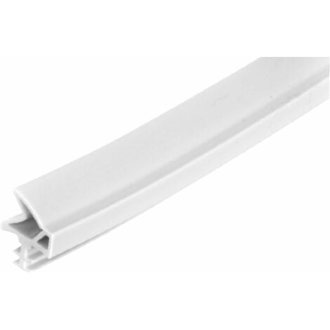Joint d'isolation pour portes intérieures à recouvrement et en verre largeur de pli 12mm Calfeutrage Rainure Garniture Isolant Protection Rénovation, caoutchouc TPE blanc 10 mètres