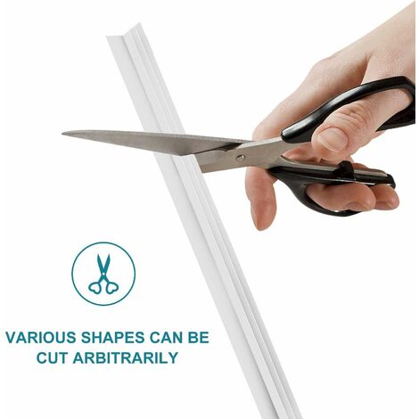 Joint d'isolation pour portes intérieures à recouvrement et en verre largeur de pli 12mm Calfeutrage Rainure Garniture Isolant Protection Rénovation, caoutchouc TPE blanc 10 mètres