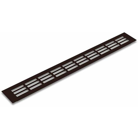 Cyclingcolors – Grille aération VMC rectangulaire 400 x 60mm – Métallique bronze anodisé – Trous pré-percés pour installation facile – Pour espaces intérieurs et extérieurs