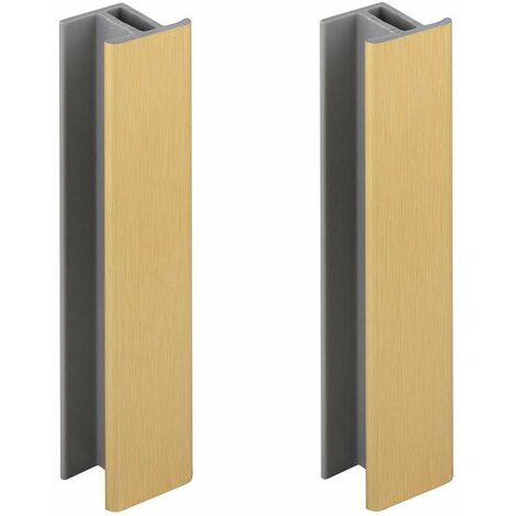2x jonction de plinthe 120mm finition or doré brossé cuisine raccord connecteur pied de meuble profil PVC plastique (1/3)