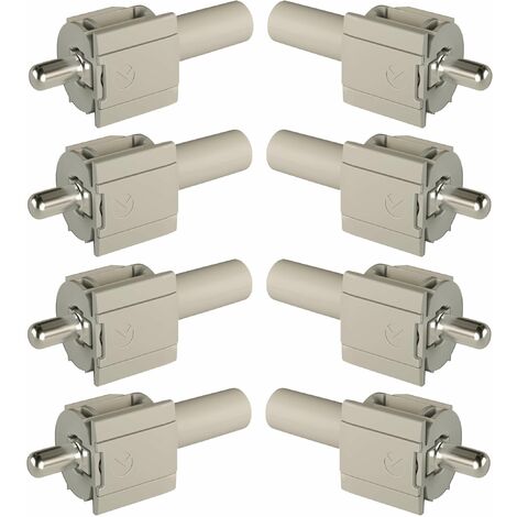 Cyclingcolors – Lot de 8 taquets support d'étagère gris – Système à ressort pour installation rapide – Capacité 70 kg – Pour étagères de 16 mm d'épaisseur