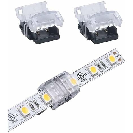 10 Paquet 4 Broche 10mm Lumière LED Barre sans Soudure Connecteur for  5050/3528