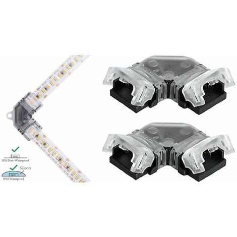 Connecteur rapide en forme de L 10 mm 2 broches LED Connecteur de borne d 'angle