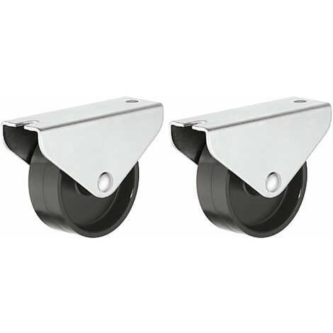Cyclingcolors – Roulette fixe à platine 2x Ø45mm – Charge 50kg – Anti-rayure pour sols fragiles – Mobilité universelle pour meubles et chariots