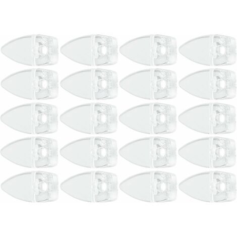 Cyclingcolors – Lot de 20 supports muraux de miroir ovales à visser – Plastique transparent – Pour fixation sécurisée dans toutes les pièces