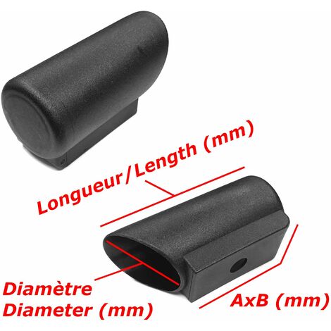 10x Embout Plastique 40x20 Rectangulaire à Clipser Chaise Meuble Guide