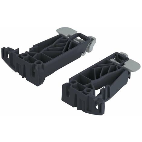 2x Clip coulisse à billes de tiroir Quadro You en bois gauche + droit Connecteur Plastique Rail Meuble Cuisine Hettich
