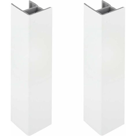 Cyclingcolors – Jonction de plinthe 120mm – Finition blanche mate RAL 9016 – Pack de 2 – Raccord PVC pour cuisine – Largeur 20mm – Hauteur 120mm (1/3)