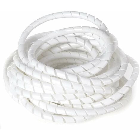 Gaine spiralée Blanc Flexible Souple Protection câble électrique