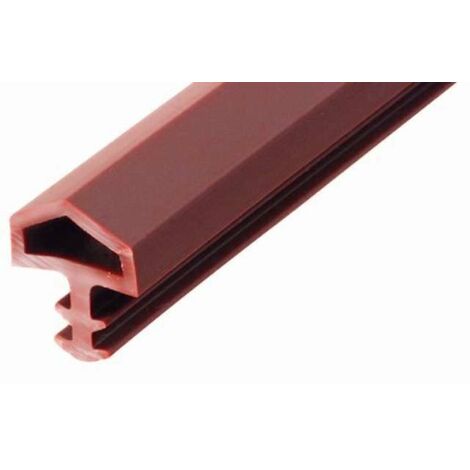 Joint d'isolation pour portes intérieures feuillure 10mm hauteur 5,5mm Calfeutrage Rainure Garniture Isolant Protection Rénovation Etanchéité Economie, PVC marron 5 mètres