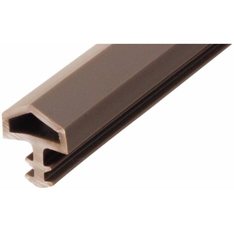 Joint d'isolation pour portes intérieures feuillure 10mm hauteur 5,5mm Calfeutrage Rainure Garniture Isolant Protection Rénovation Etanchéité Economie, PVC marron foncé 5 mètres