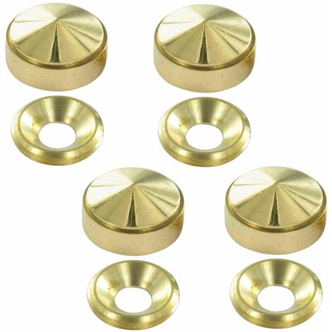 Cyclingcolors – Lot de 4 cache vis laiton 18 mm – Rosace cuvette dorée pour plaques et cabinets – Finition élégante pour entreprises et maisons