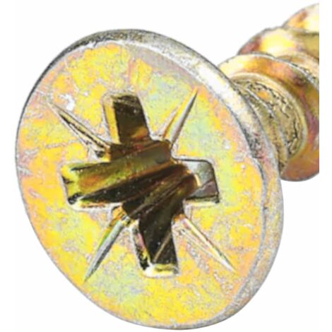 100x vis fraisée filet complet acier bichromaté PZ pozidriv bois aggloméré meuble, M3 x 20 mm