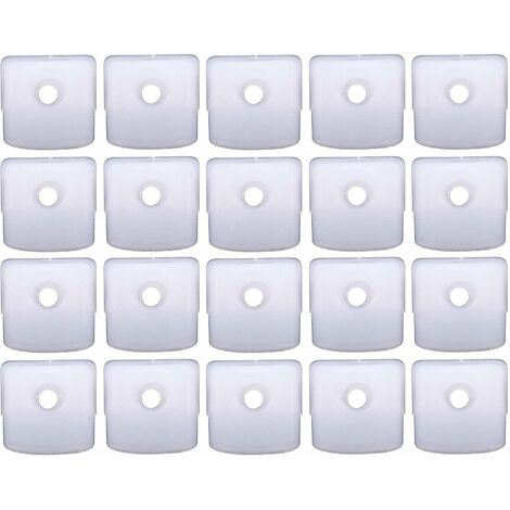 20x Support mural glace verre vitre miroir à visser plastique tranparent Porte miroir Taquet Protection Meuble Séjour Chambre Cuisine Salle de bain
