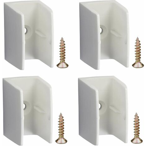 Cyclingcolors – Lot de 4 clips bloqueurs de manivelle pour volet roulant – Plastique blanc – Diamètre 12-18mm – Installation murale avec vis (1/4)