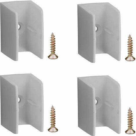 4x Clip bloqueur de manivelle volet Roulant gris Support Guide Manette Plastique 15mm - 18mm Universel fenêtre Mur à Visser (1/4)