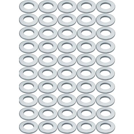 50x Rondelle plate en acier zingué DIN 9021 DIN EN ISO 7093 Universel Vis Boulon Etanchéité Fixation Quincaillerie, Ø intérieur 4,3mm (1/2)