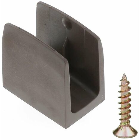 Clip bloqueur de manivelle volet Roulant marron Support Guide Manette Plastique 15mm - 18mm Universel fenêtre Mur à Visser