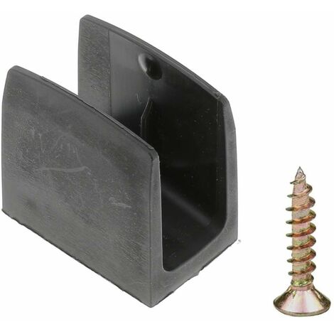 Clip bloqueur de manivelle volet Roulant noir Support Guide Manette Plastique 15mm - 18mm Universel fenêtre Mur à Visser (1/5)