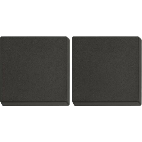 Cyclingcolors – Lot de 2 plaques de recouvrement d'obturation pour commutateurs 50 x 50mm – Plastique noir mat – Sécurisation installations 230V