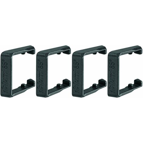 Cyclingcolors – Limiteur d'ouverture d'angle 85° pour charnière Clip Top Blumotion Cristallo – 4x plastique gris foncé – Pour portes fines