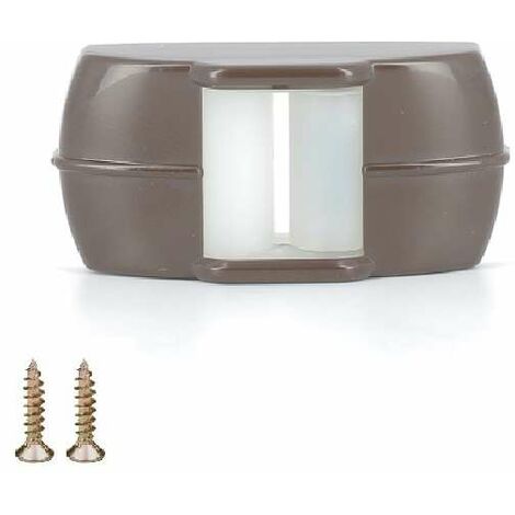 Guide sangle largeur 12 à 15mm de volet roulant avec cache PVC marron fixation verticale à visser entraxe 30mm Accessoire Rouleau Enroulement Fixation Fenêtre Store Finition (1/3)