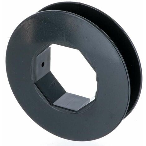 Poulie de guidage de volet roulant pour sangle 12 à 15mm centre octogonal 40mm en plastique noir à clipser Arbre Octogonal Ouverture Fermeture Enroulement Déroulement Fenêtre Store, Ø 85mm