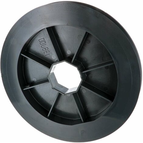 Poulie de guidage de volet roulant pour sangle 12 à 15mm centre octogonal 40mm en plastique noir à clipser Arbre Octogonal Ouverture Fermeture Enroulement Déroulement Fenêtre Store, Ø 190mm