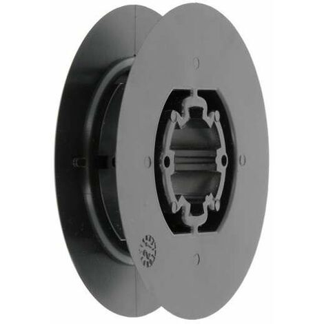 Cyclingcolors – Poulie de guidage pour volet roulant – Sangle 12 à 15mm – Sortie crabot 27mm – Plastique noir à clipser – Ø 80mm pour enroulement et déroulement