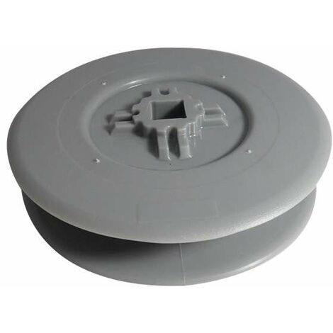 Cyclingcolors – Poulie de guidage pour volet roulant – Sangle 12 à 15mm – Sortie carrée 10mm – Plastique gris à clipser – Ø 125mm
