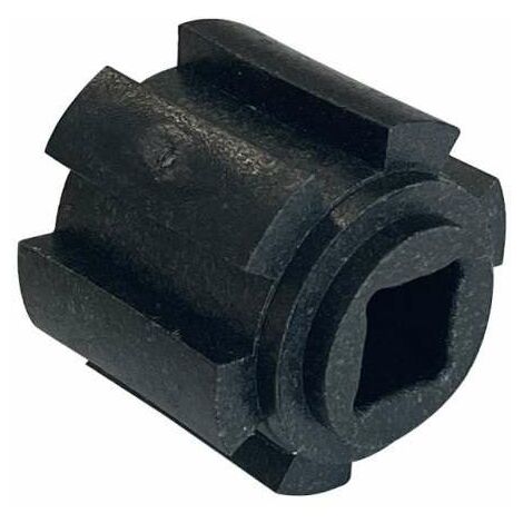 Moyeu pour treuil volet roulant crabot mâle 27mm sortie carrée 8mm en plastique renforcé noir Embout Ouverture Fermeture ZF Fenêtre Store