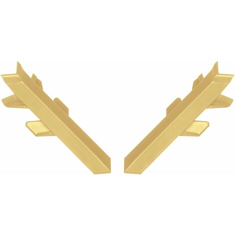 2x Connecteur angle extérieur sortant jonction d'angle 90° pour profil décoratif bande d'étanchéité plinthe Finition Coin Plan de travail Cuisine Salle de bain Meuble Protection, en plastique marron c